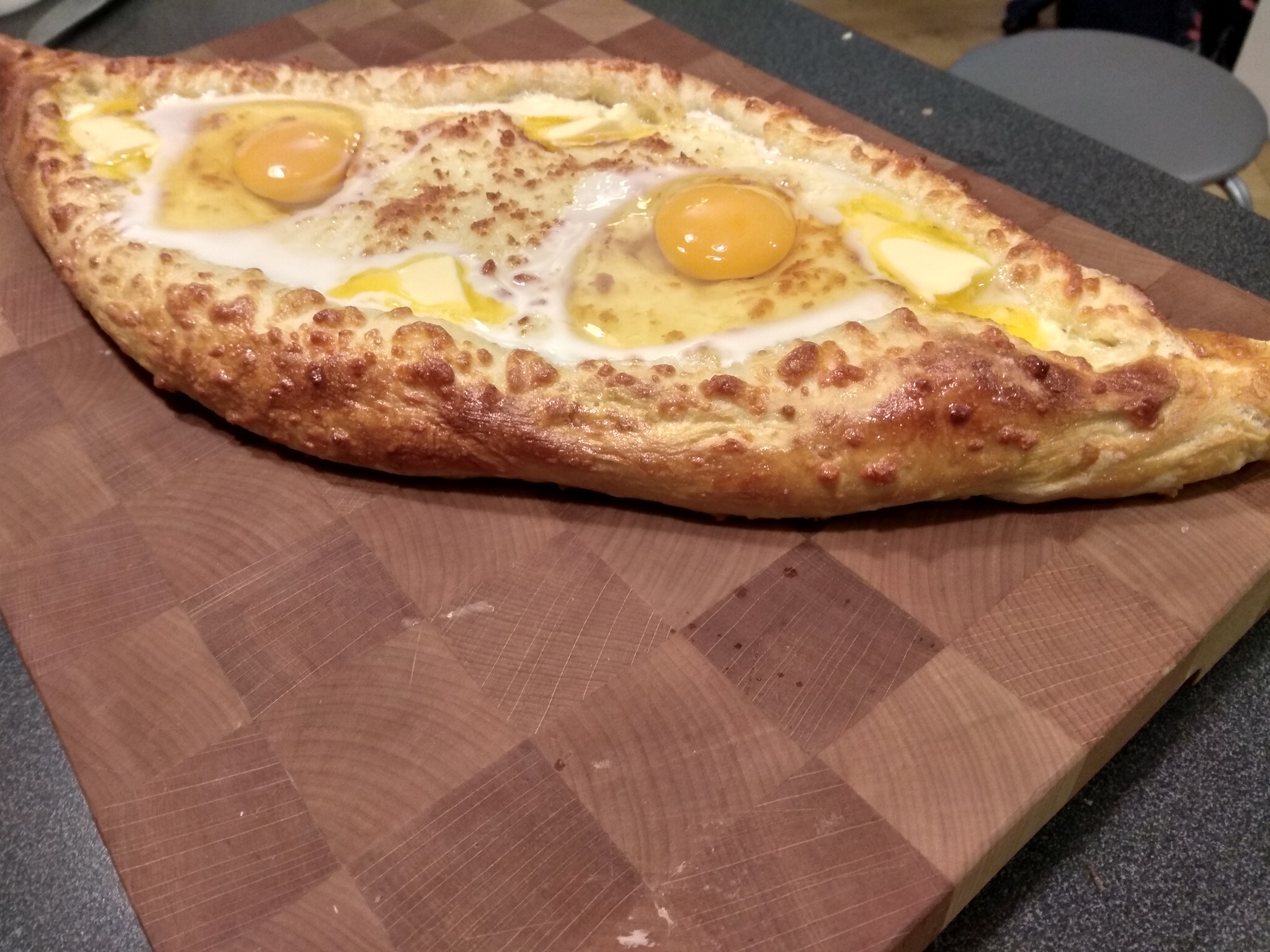 Adjarian Khachapuri. - My, Khachapuri, Recipe, Black cat, , My, Longpost, 