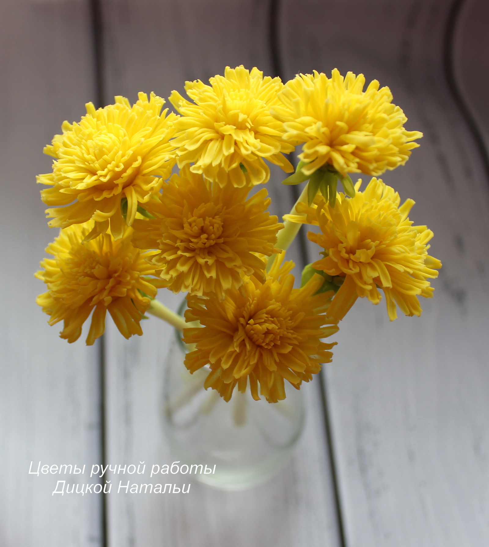 Finally, I got dandelions that look like dandelions))) - My, Dandelion, Polymer floristry, Polymer clay, Flowers, Needlework without process