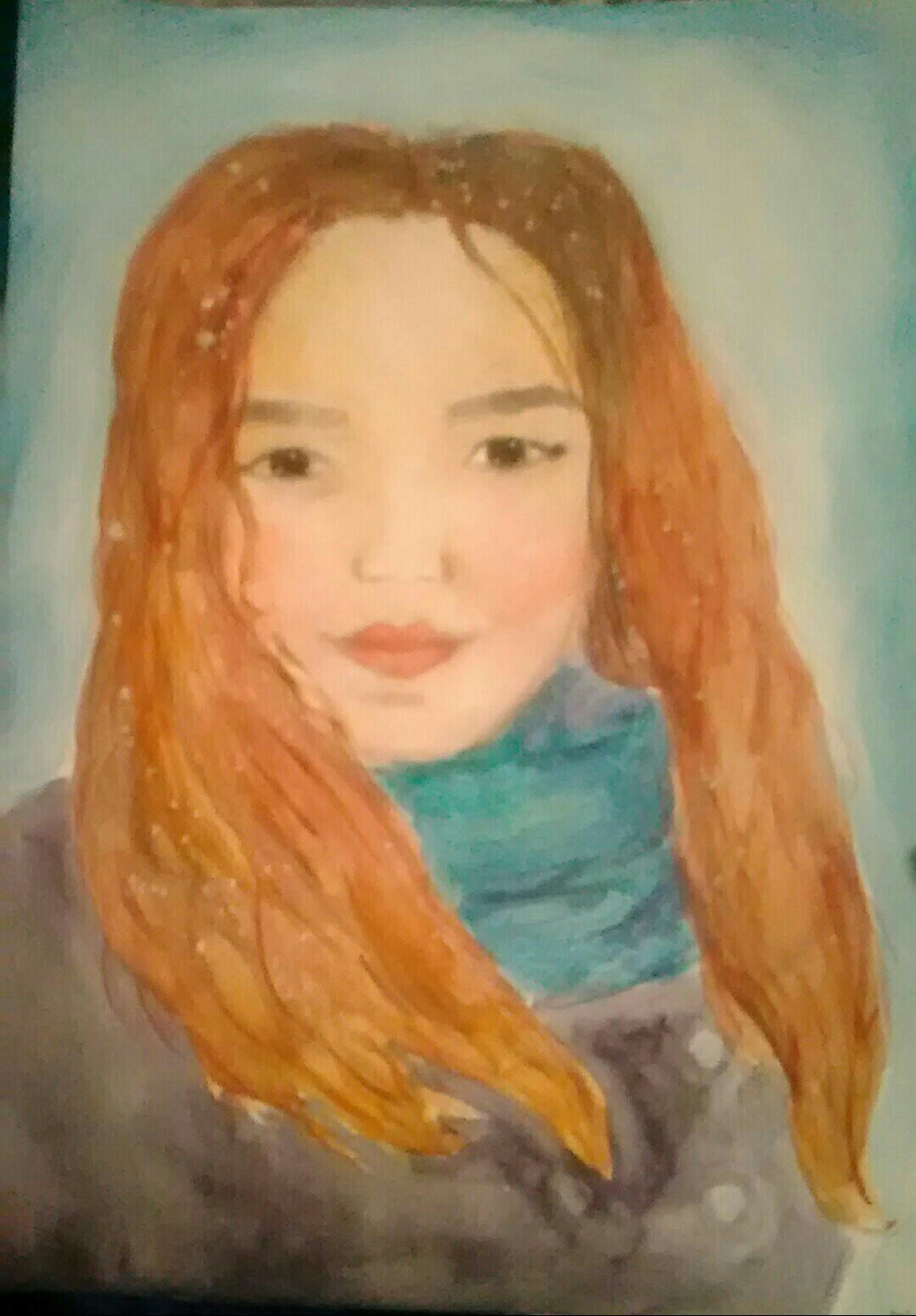 Portraits - My, Watercolor, Beginner artist, Portrait by photo, Longpost