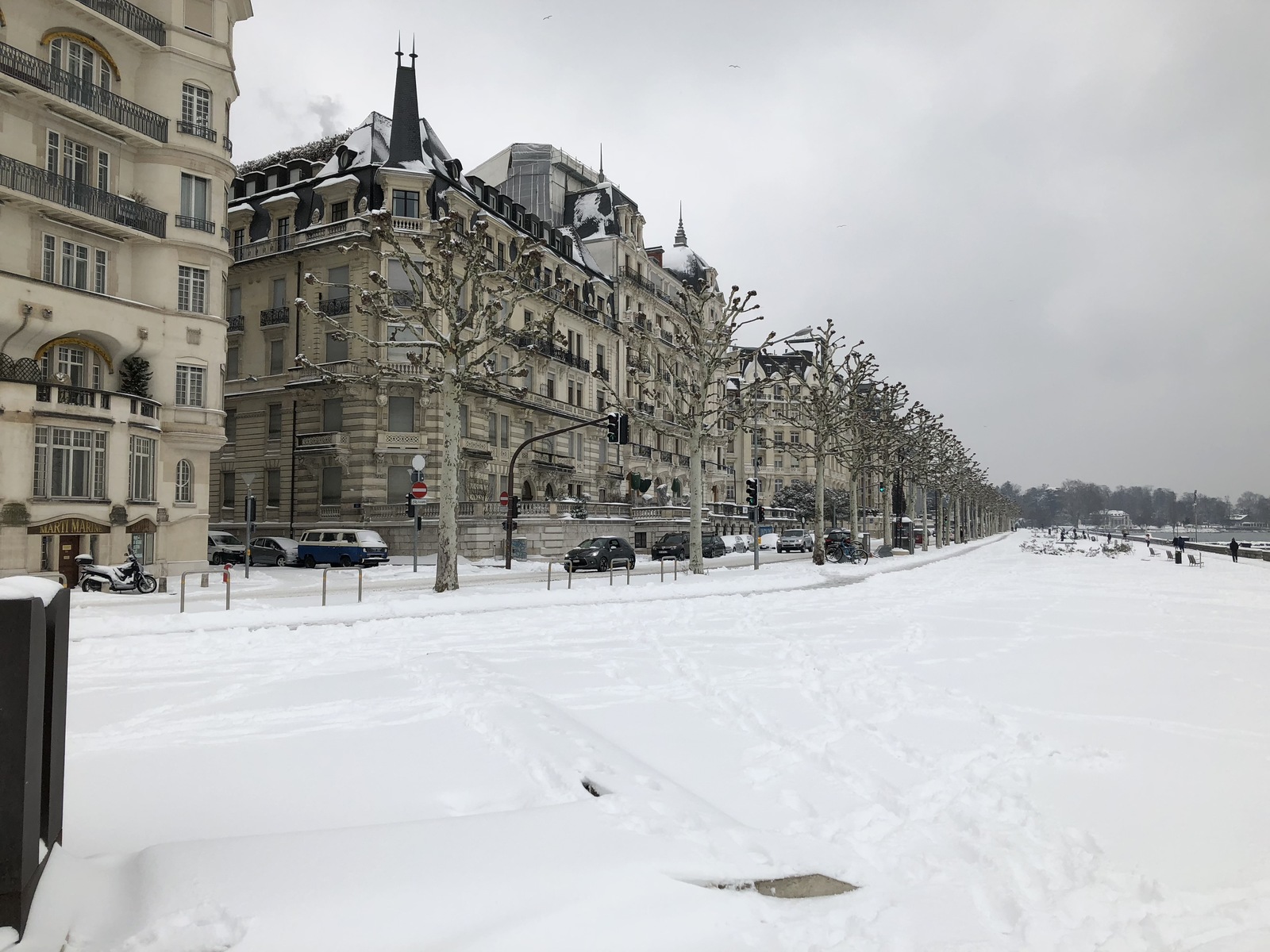 Spring came - My, Spring, Switzerland, Geneva, Snow, March, The photo, Embankment, Lake Geneva