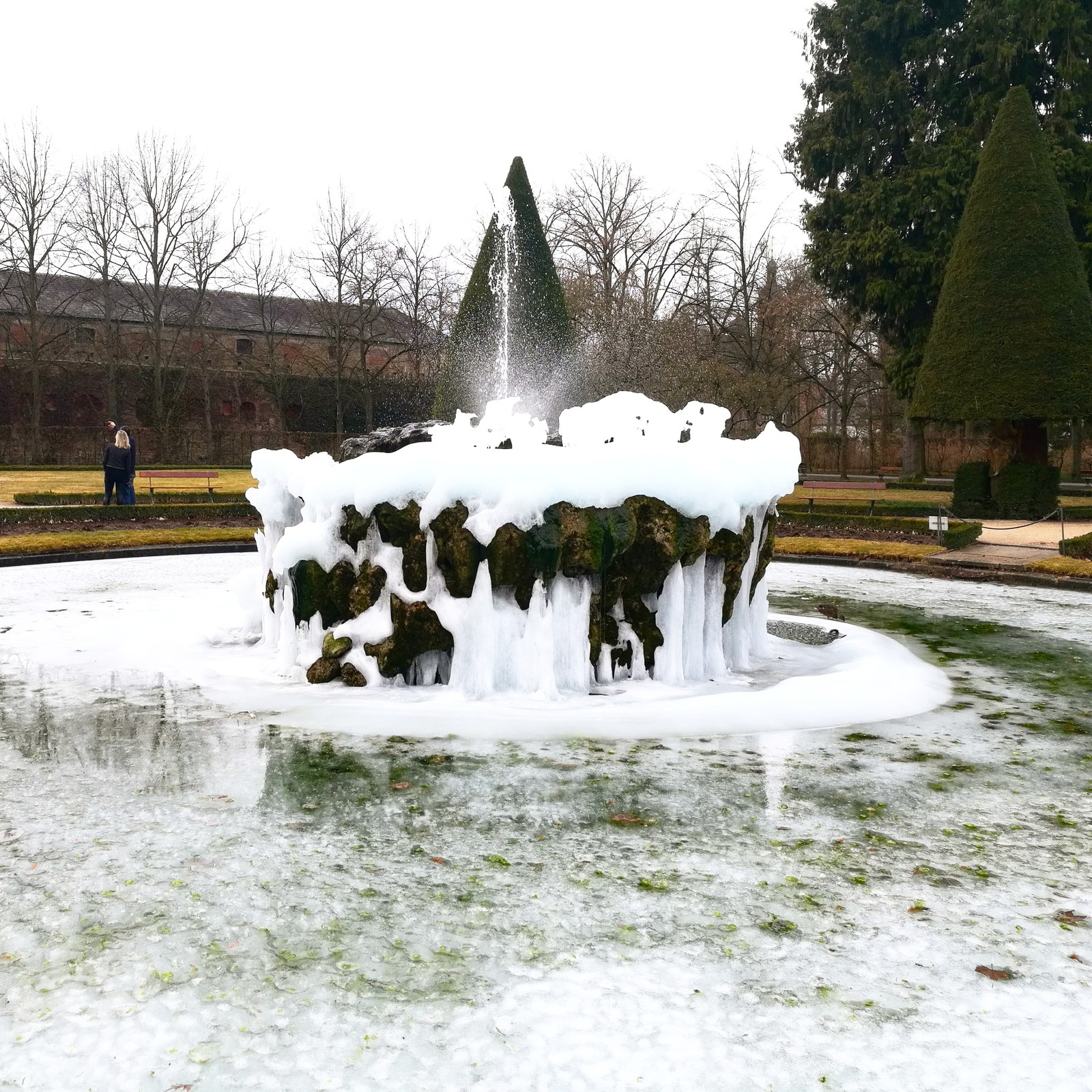 icy fountain - My, Germany, Fountain, All good