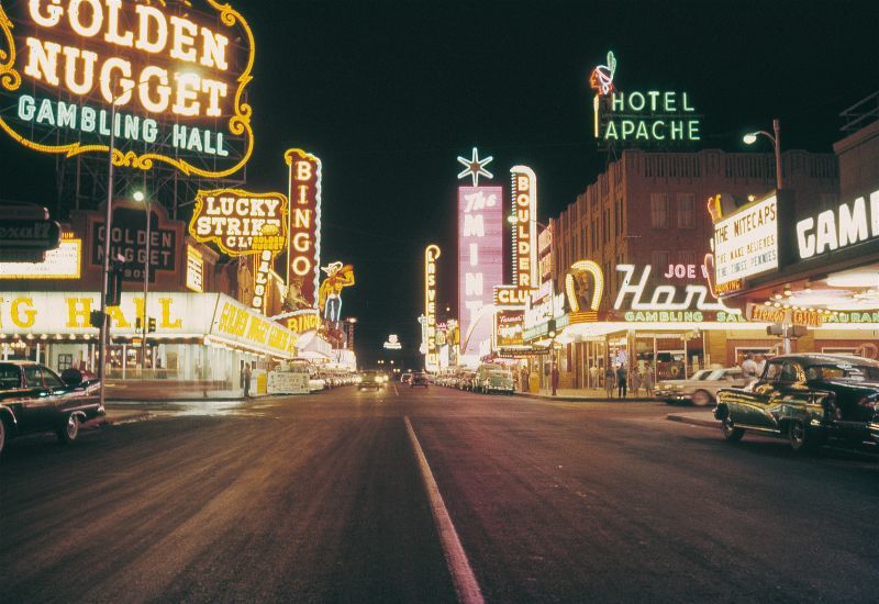 Las Vegas in the 50s. - Las Vegas, USA, Longpost, Retro, The photo