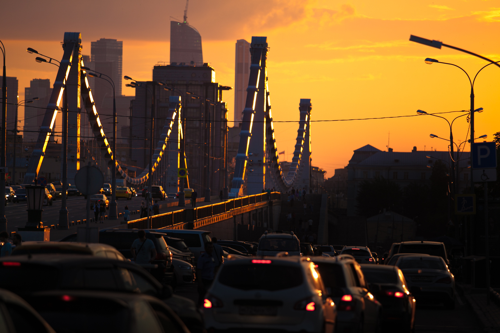 Evening Moscow - My, Moscow, Evening Moscow, Longpost, The photo, Crimean bridge