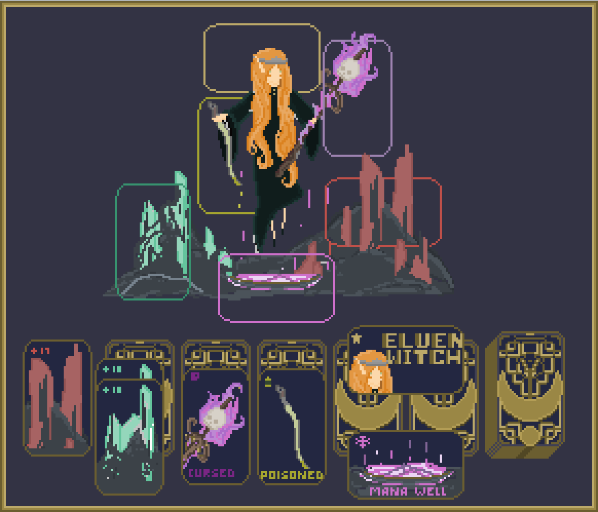 Elven witch. - Моё, Pixel Art, Ведьмы, Арт