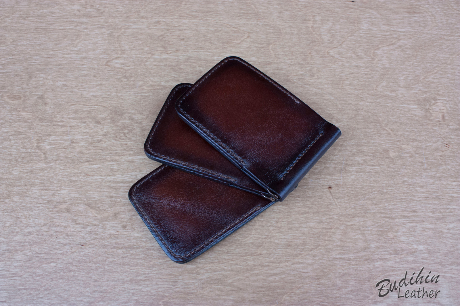 Clip for banknotes MK 1 - My, Handmade, With your own hands, Leather, Money clip, Master Class, Longpost