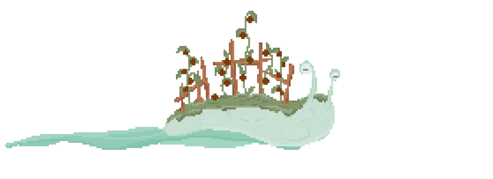 Slime-Farm - Моё, Pixel Art, Арт, Слизняк, Слизень