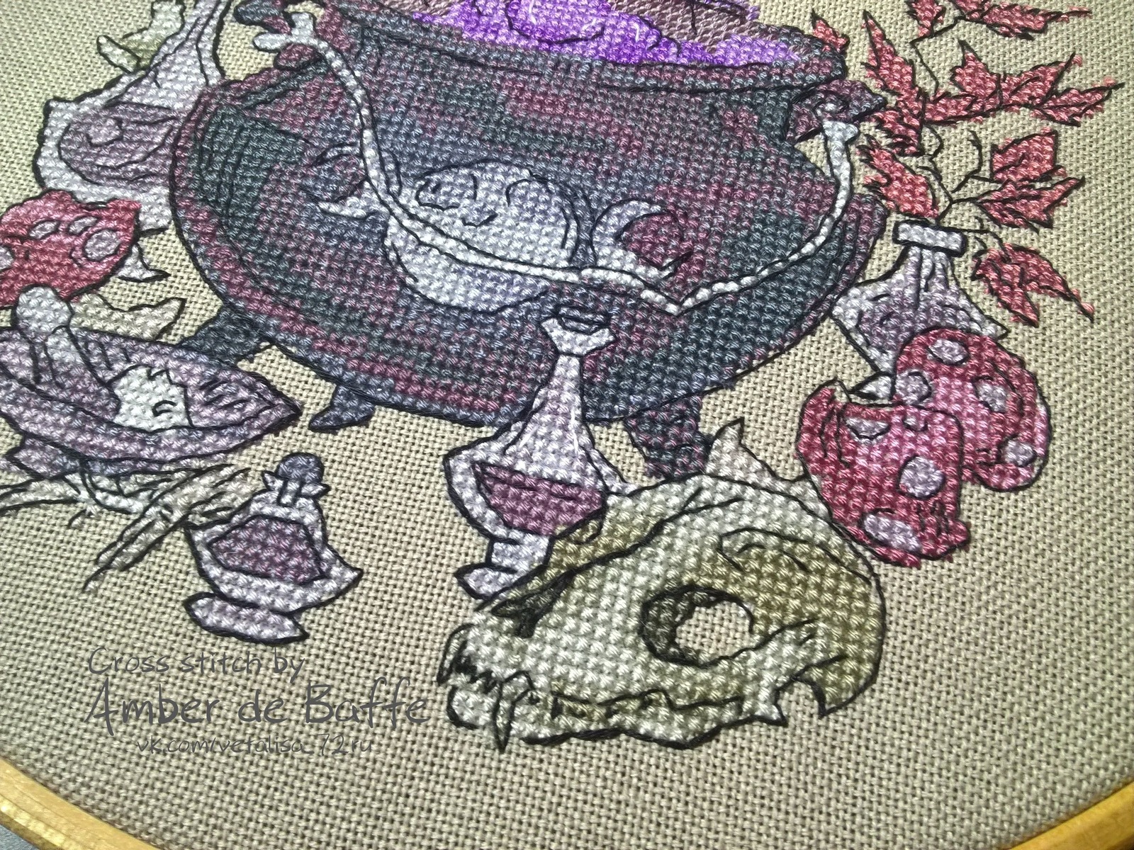 Boiler - My, Embroidery, Cross-stitch, Author's scheme, Boiler, Potion, Longpost, Needlework without process