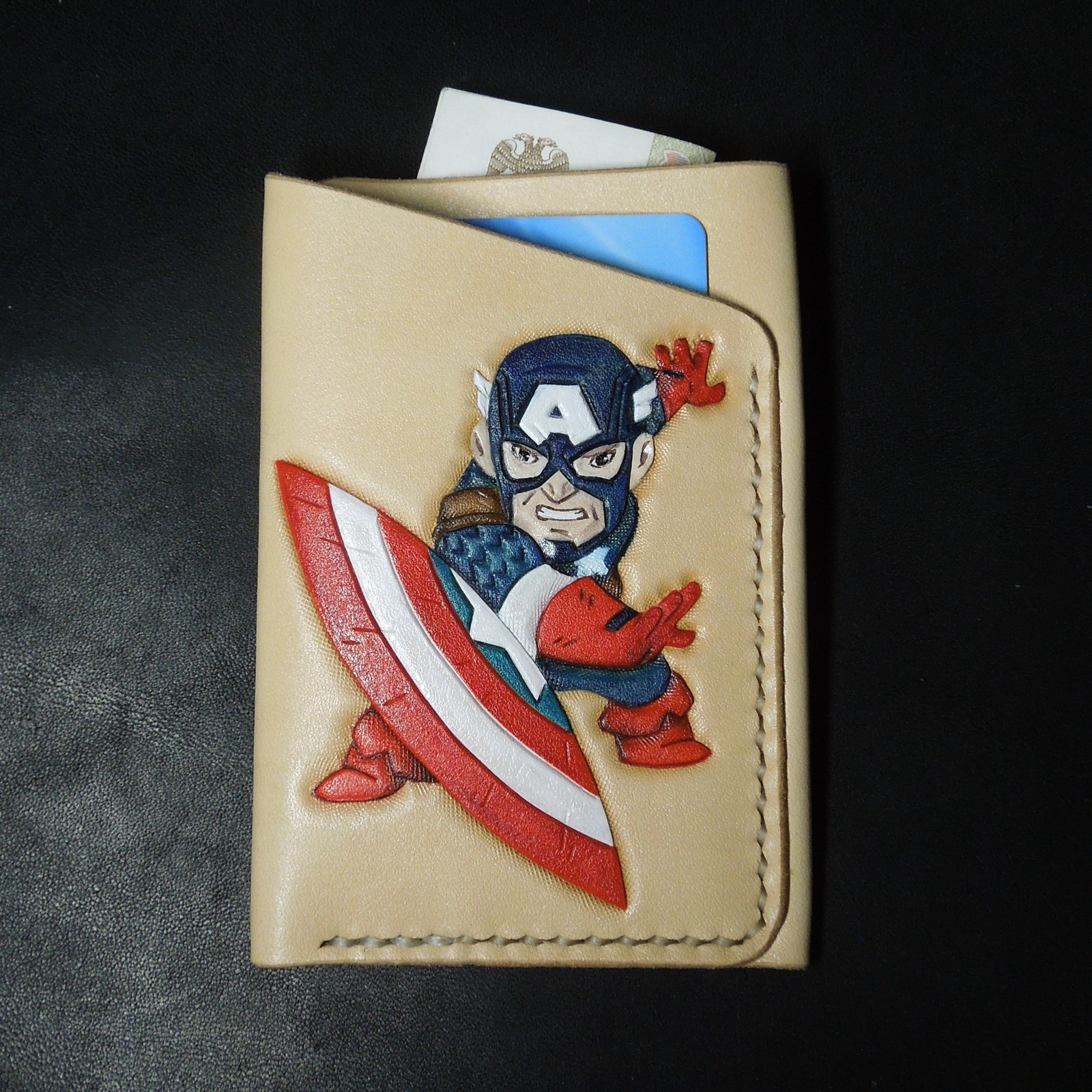 Superhero holders - My, Leather, Handmade, Marvel