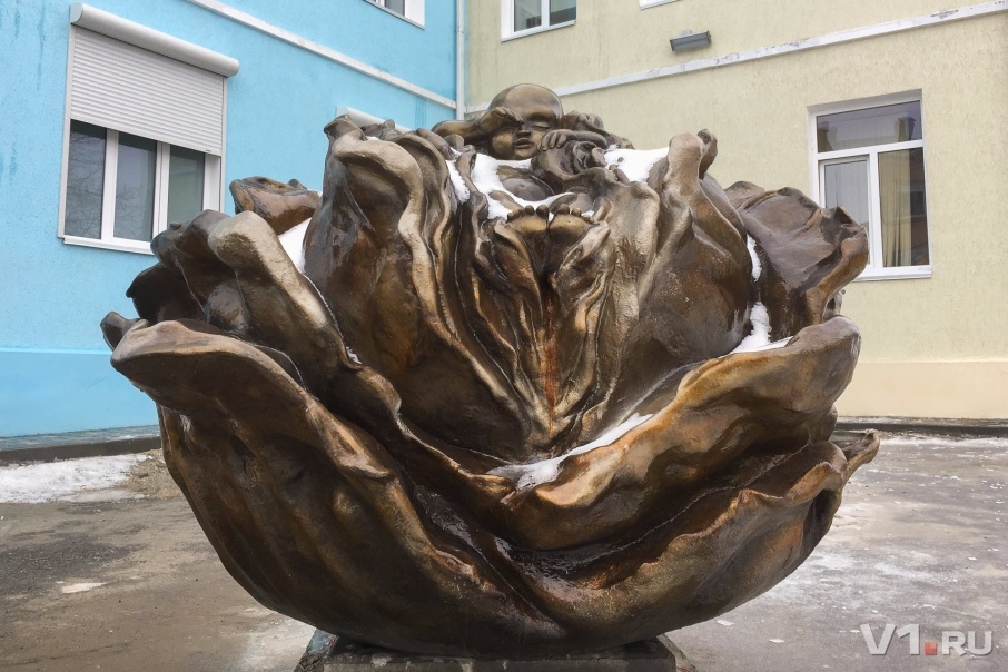 A monument to a child in erotic cabbage appeared in Volgograd - Cabbage, Maternity hospital, Volgograd, Monument, Children