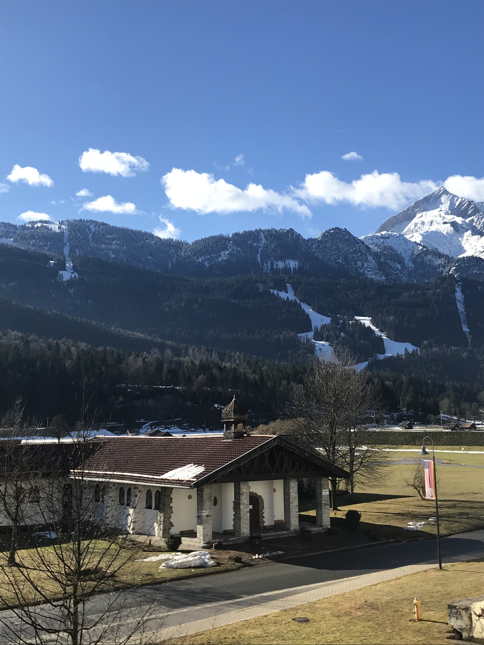 A little bit of bright mountains in a ribbon - My, March, Germany, beauty, The mountains, Garmisch-Partenkirchen, Longpost