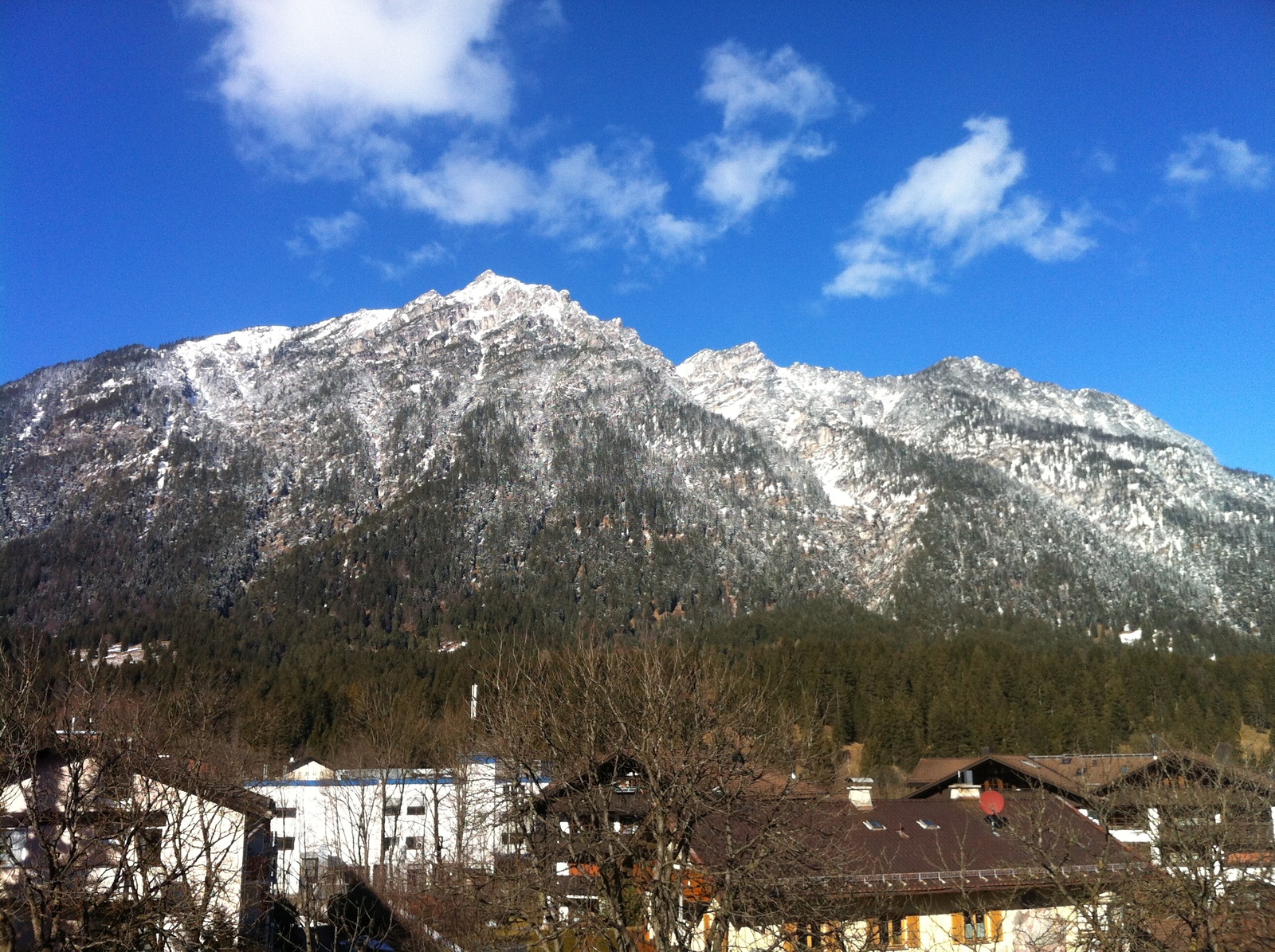 A little bit of bright mountains in a ribbon - My, March, Germany, beauty, The mountains, Garmisch-Partenkirchen, Longpost