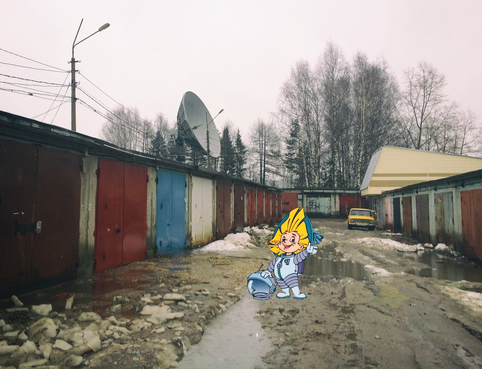 Rough life in Russia. Syktyvkar - My, Russia, Soviet cartoons, Syktyvkar, Spring, Reality, Longpost, 2D Among Us, Photoshop master