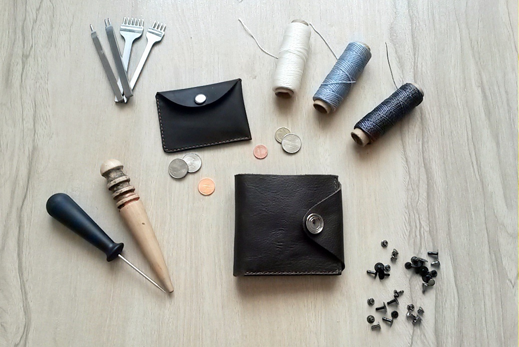 Men's wallet and cardholder - My, Purse, Handmade, Leather craft, Cardholder, , My, Leather, Longpost