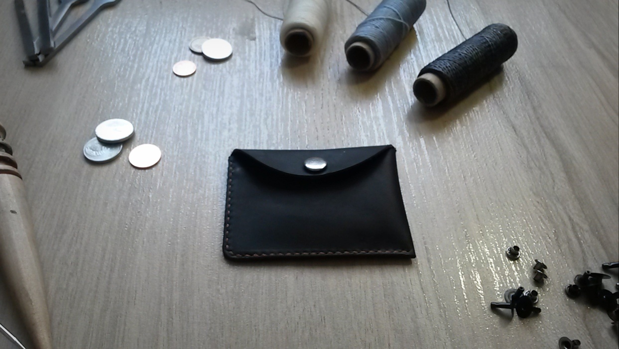 Men's wallet and cardholder - My, Purse, Handmade, Leather craft, Cardholder, , My, Leather, Longpost