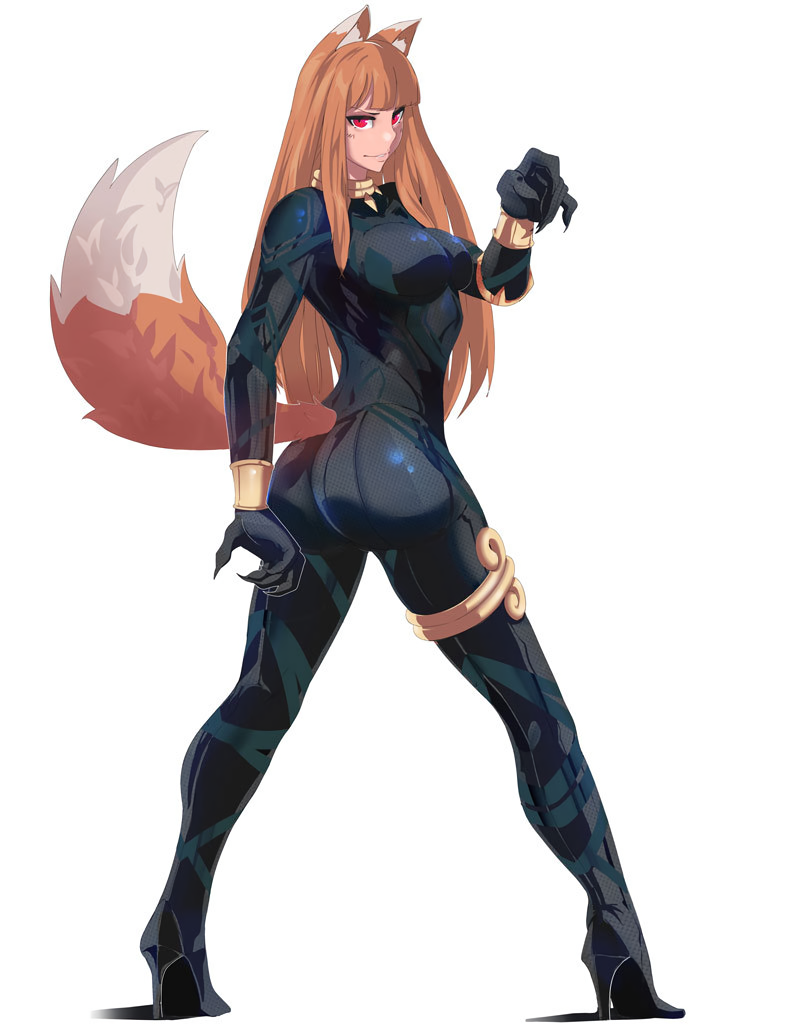 Horo / Holo - Anime art, Art, Anime, Spice and Wolf, Crossover, Black Panther