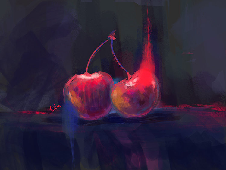 Insolent fruits and berries - My, Фрукты, Painting, Digital drawing, Still life, Longpost