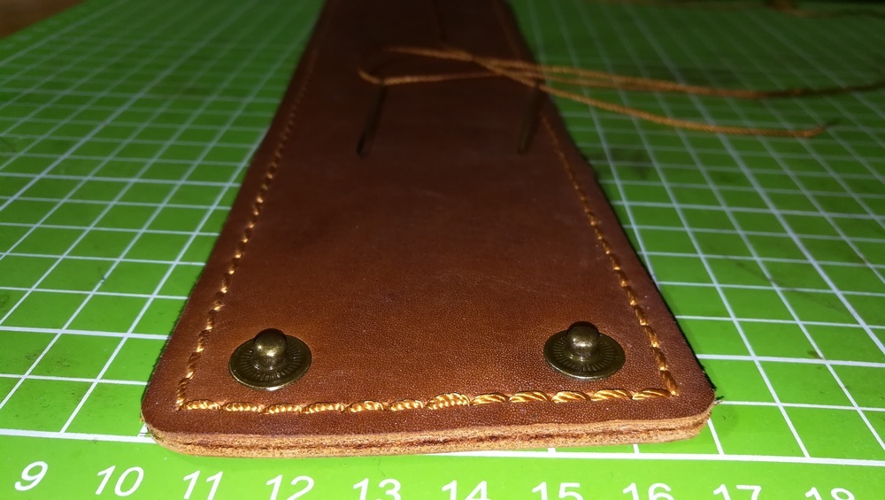 Beginner leather hand @ op post. №3 - My, Leather, Needlework with process, Longpost, Handmade, 