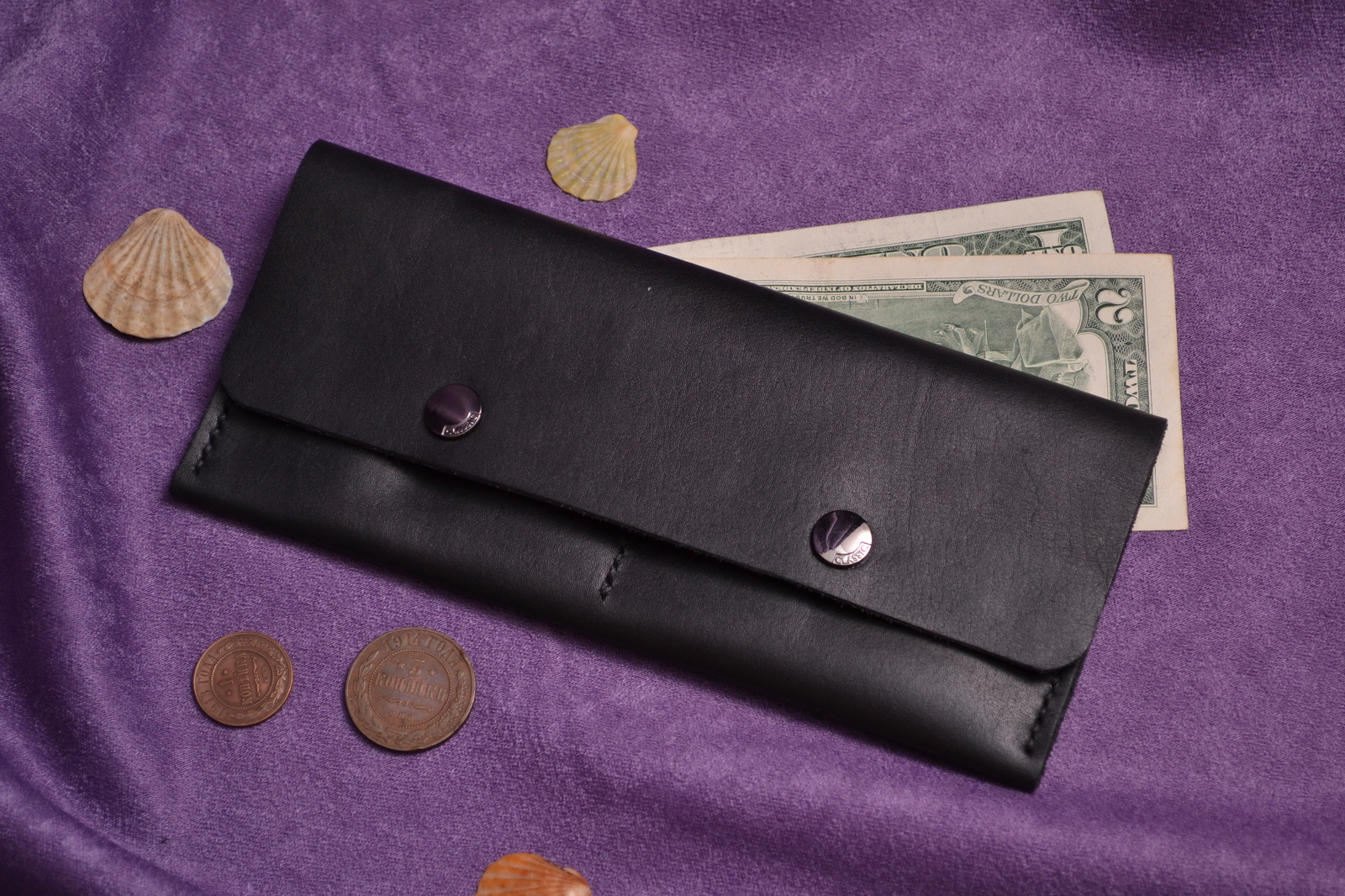 First work. Leather wallet. - My, Leather, Wallet, Purse, With your own hands, , Leather craft, Handmade, Longpost