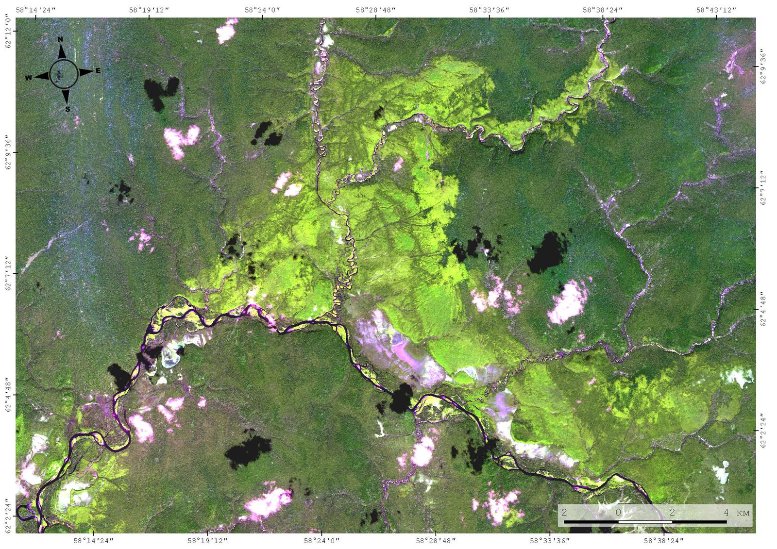 forest fire trail - My, Pictures from space, Rs, Forest, Cartography