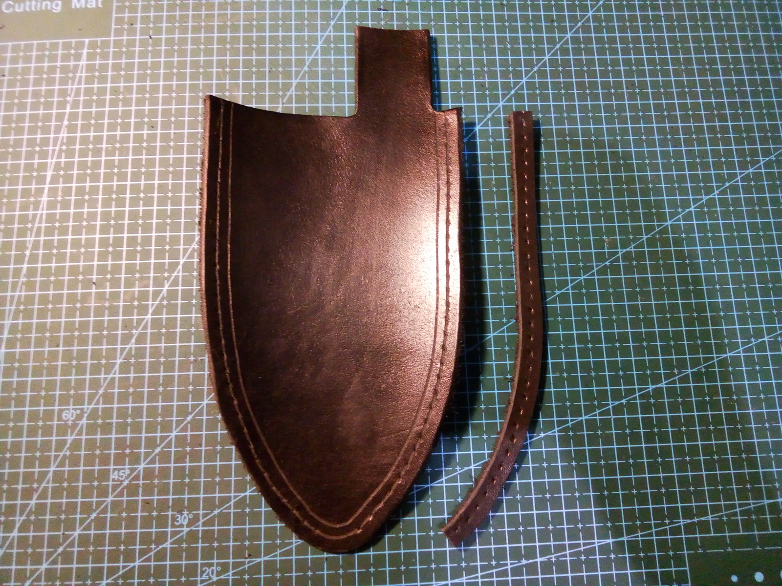 Sheath for a colleague - My, Sheath, Handmade, Leather, Leather craft, Leather, Longpost