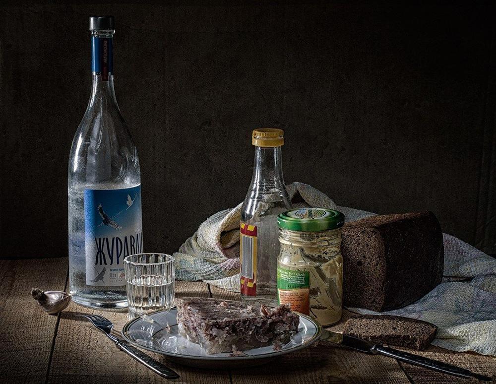 Nikolay Lyapin. - Still life, Vodka, Food, Longpost, A selection, Dinner, Alcohol