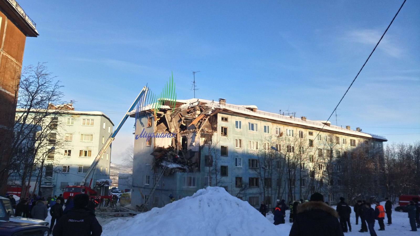 A FIVE-STOREY HOUSE COLLAPSE IN MURMANSK DUE TO A GAS EXPLOSION: THERE ARE VICTIMS - Murmansk, Explosion, Gas, Gas explosion, Longpost, Negative