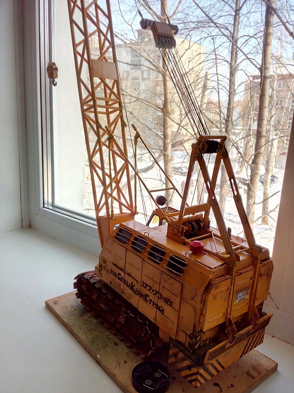 Crane model RDK-250, made of cardboard - Stand modeling, Modeling, Tap, Longpost, , The photo, 