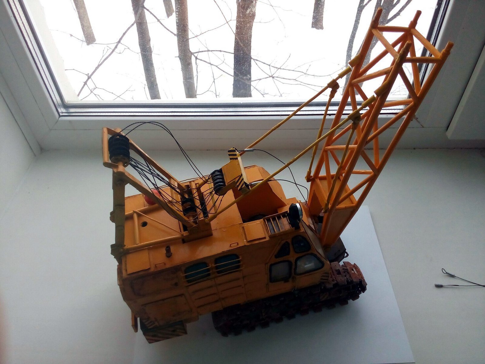 Crane model RDK-250, made of cardboard - Stand modeling, Modeling, Tap, Longpost, , The photo, 