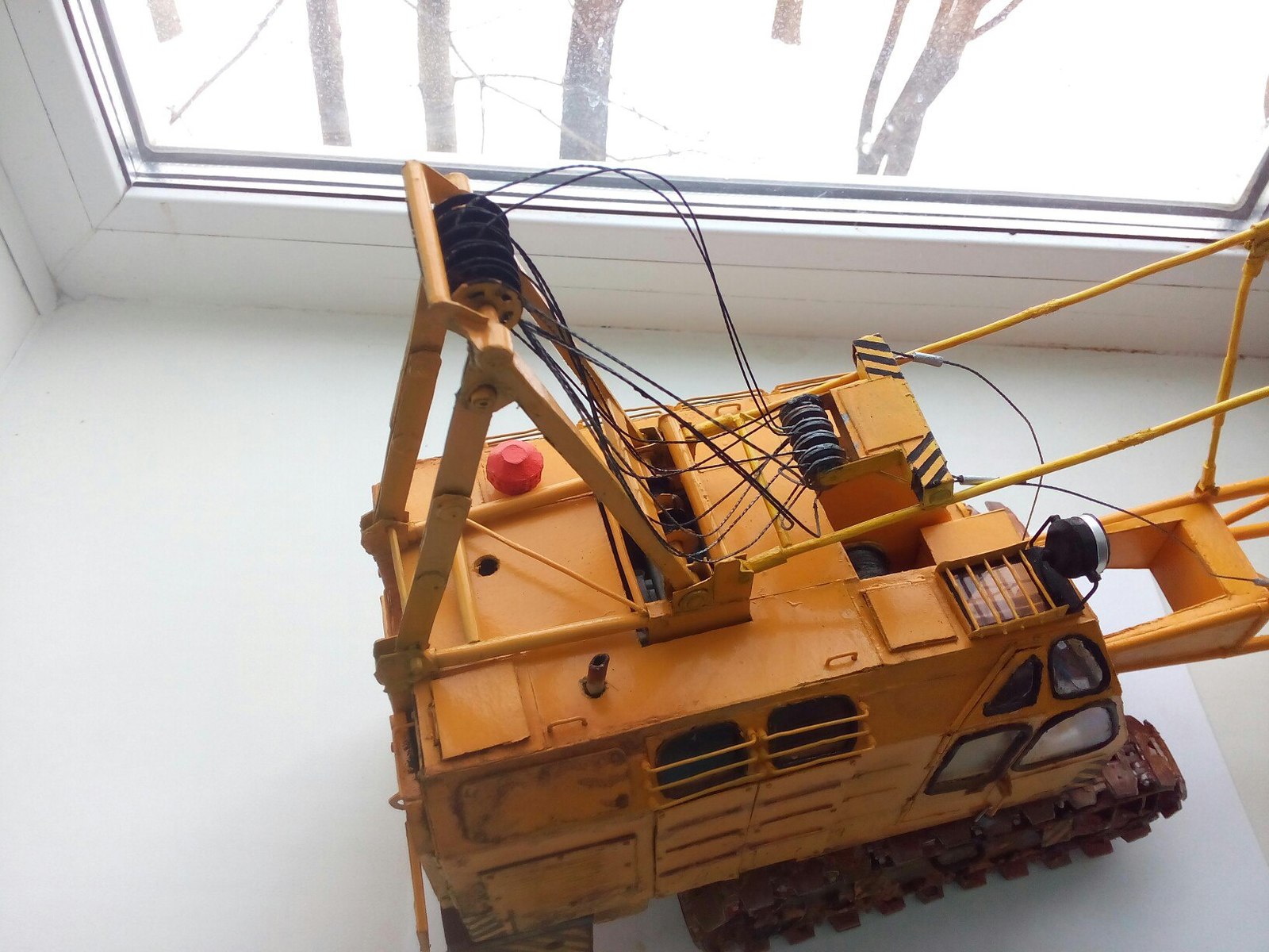 Crane model RDK-250, made of cardboard - Stand modeling, Modeling, Tap, Longpost, , The photo, 