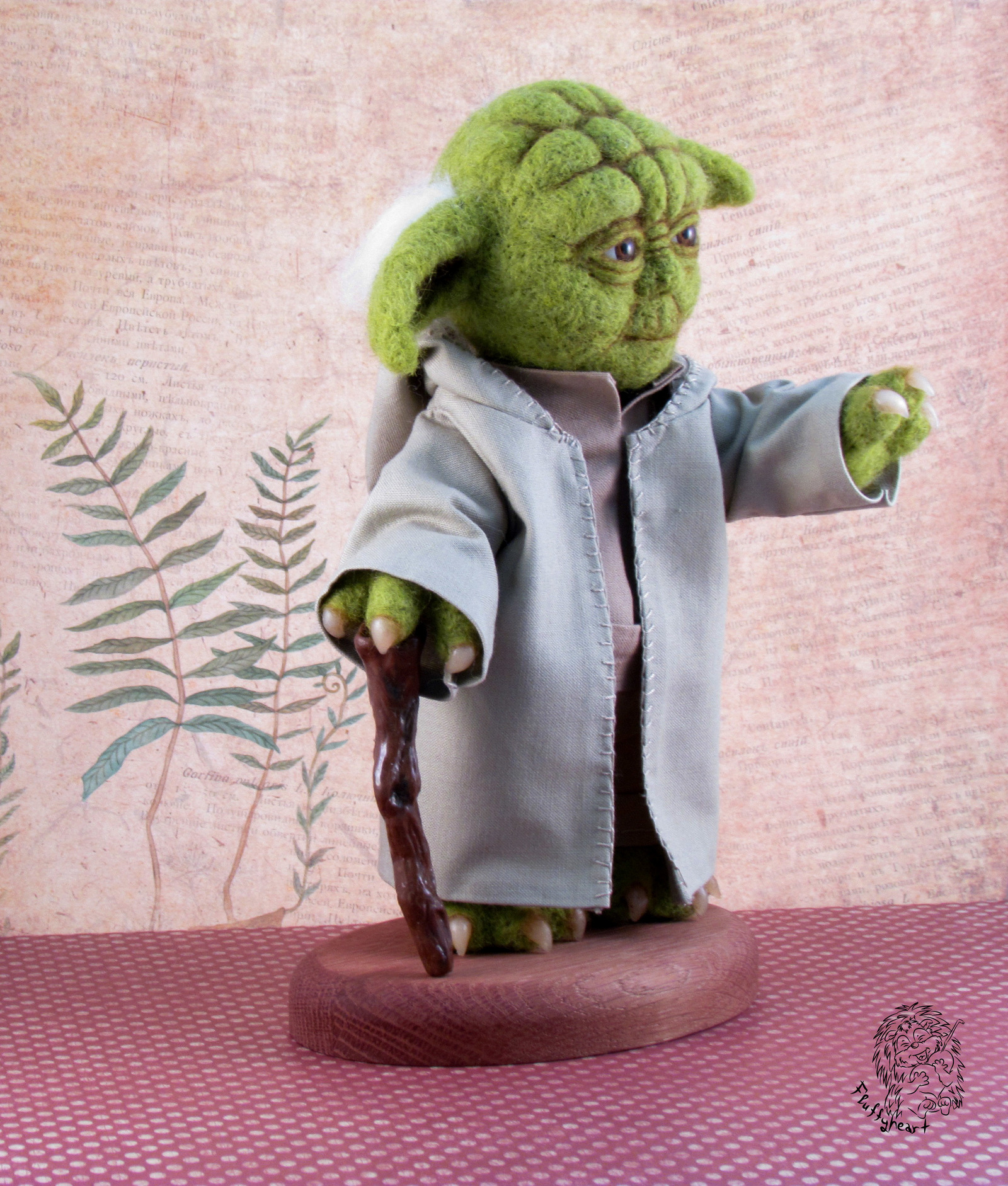 Don't forget to stock up on patience, succumbing to the power of needlework... - My, Yoda, Star Wars, , Longpost, Needlework without process, Interior toy, Wallow