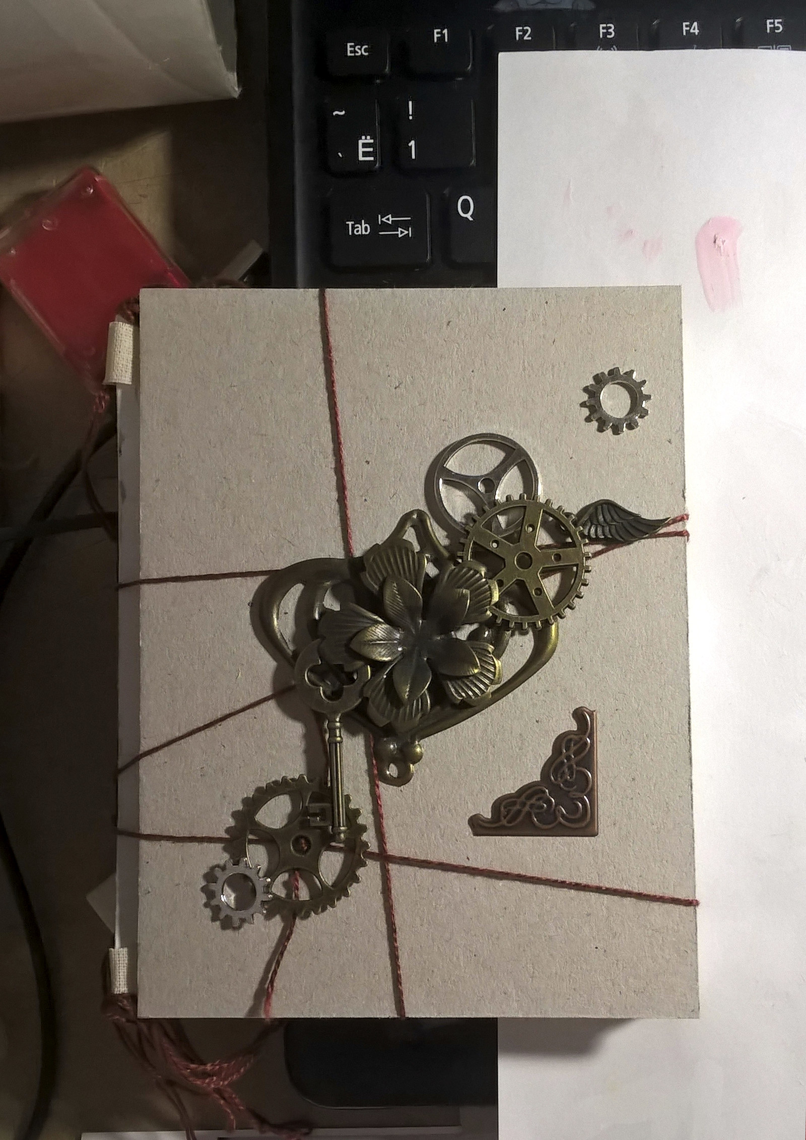 Just a notepad - My, Steampunk, Needlework without process, Notebook, Longpost