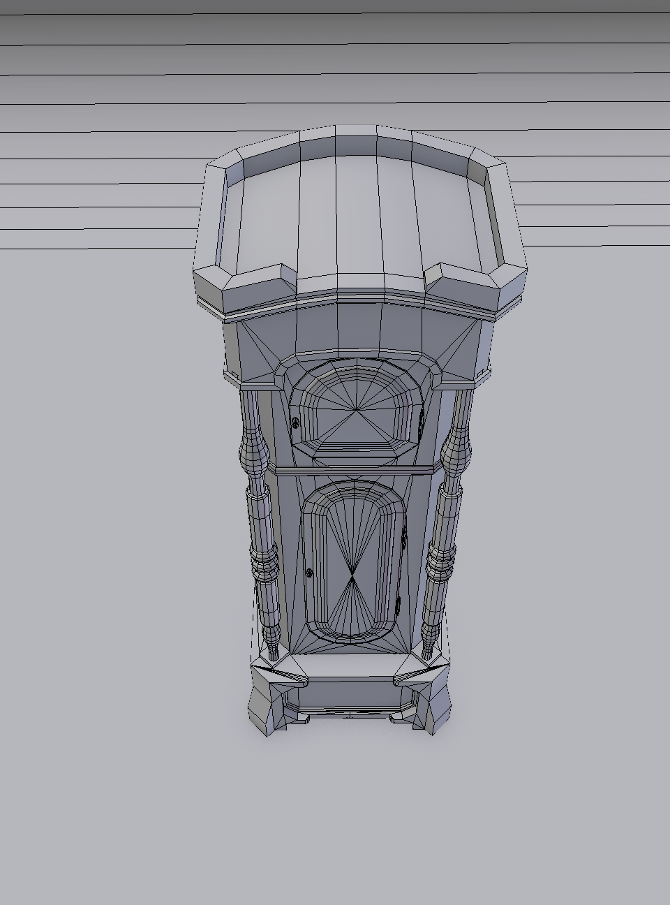 grandfather clock - My, Blender, 3D, 3D modeling, Longpost