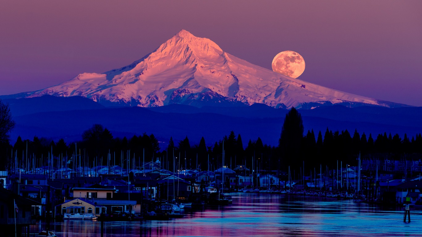 Oregon Mount Hood (volcano) - Oregon, , Volcano, The photo, USA