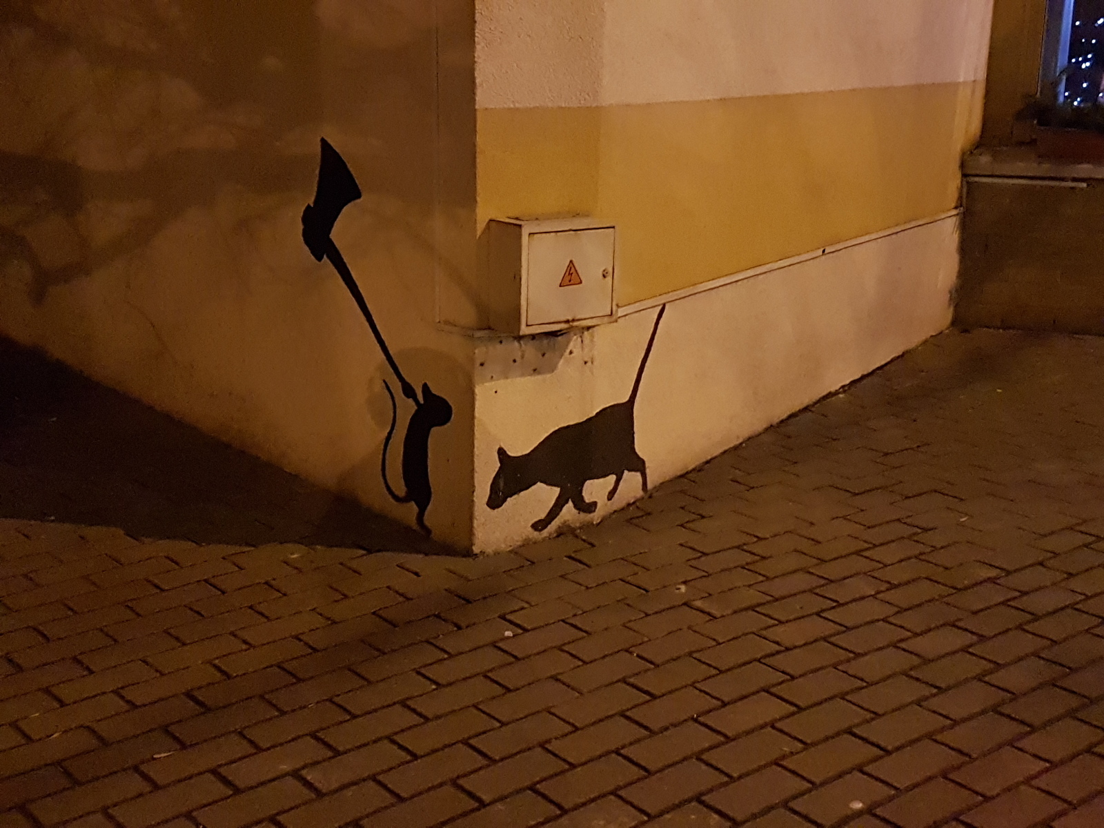 Cats and Mice - The photo, Street art, Cat trap, Minsk