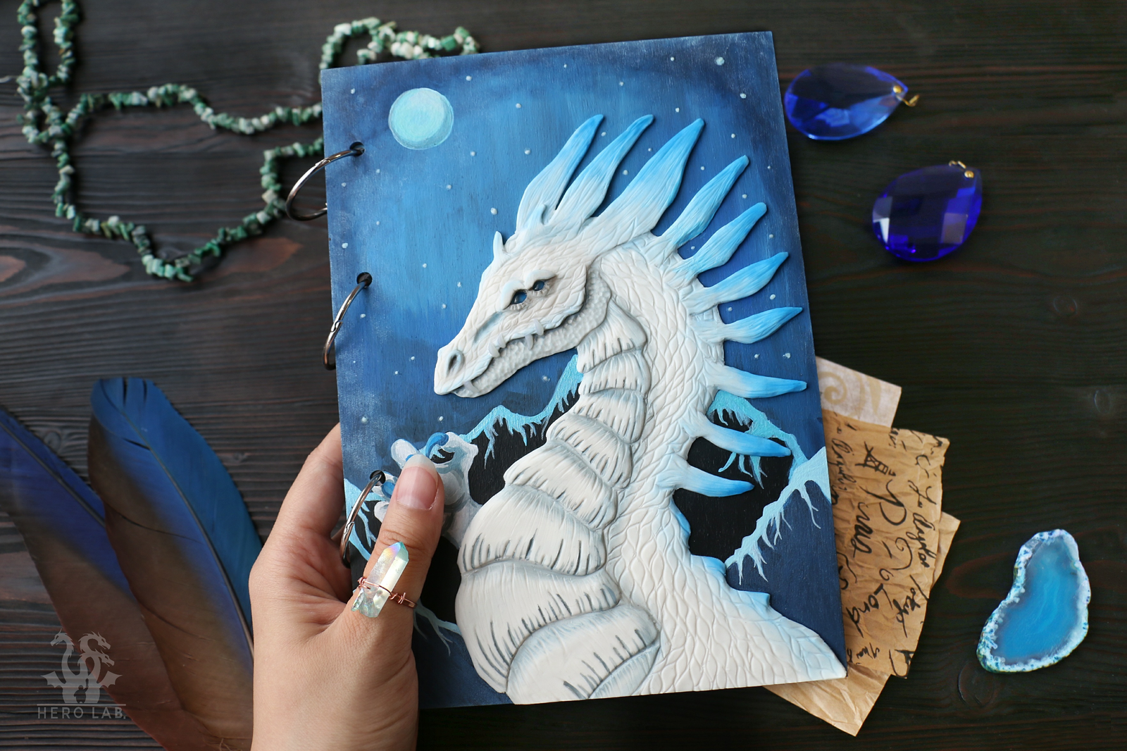 From idea to implementation - My, My, Needlework without process, Polymer clay, The Dragon, Handmade, Notebook, Longpost