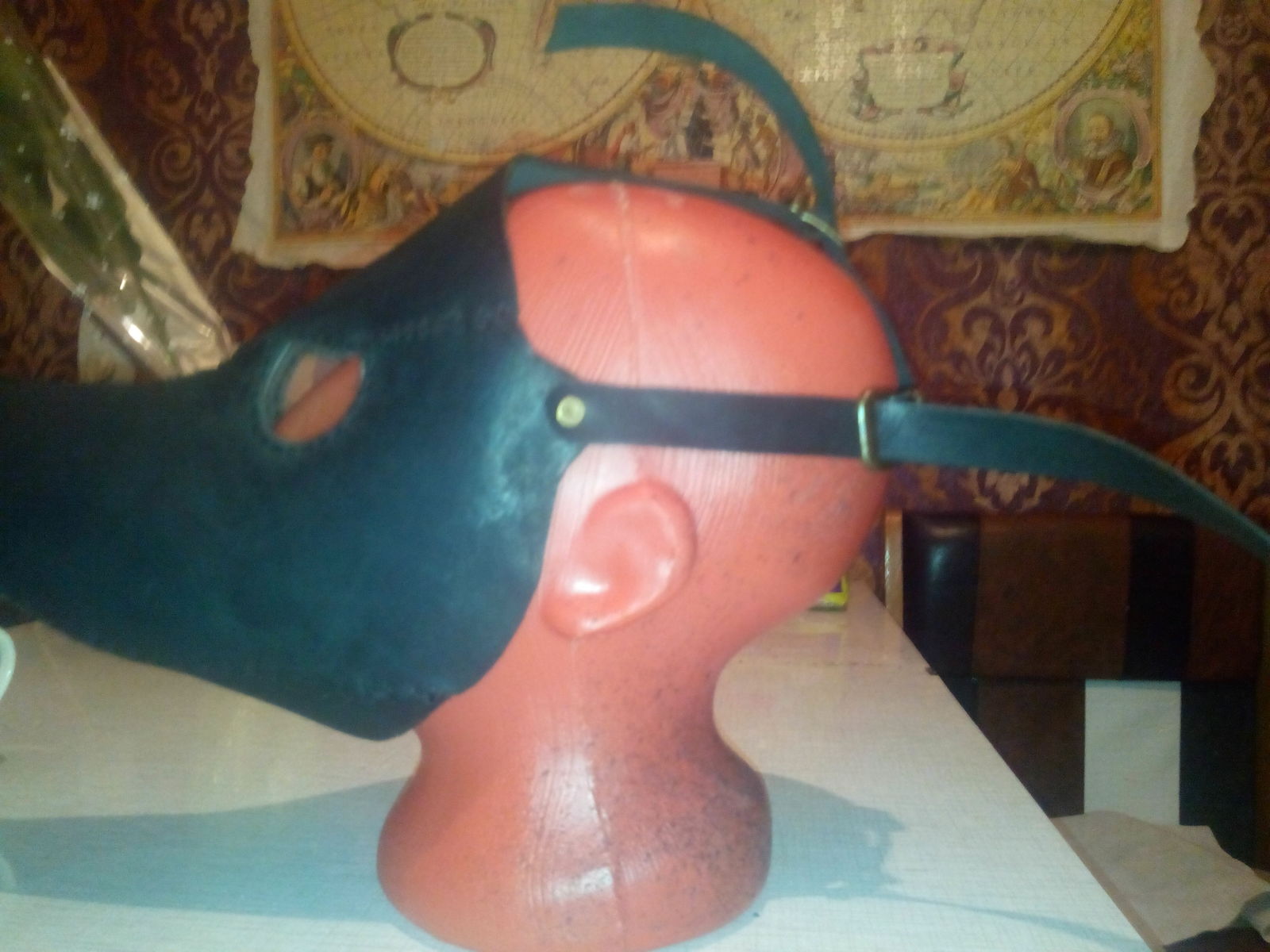 Plague Doctor Mask - My, My, Mask, Plague Doctor, With your own hands, Craft, Leather, Needlework, Longpost