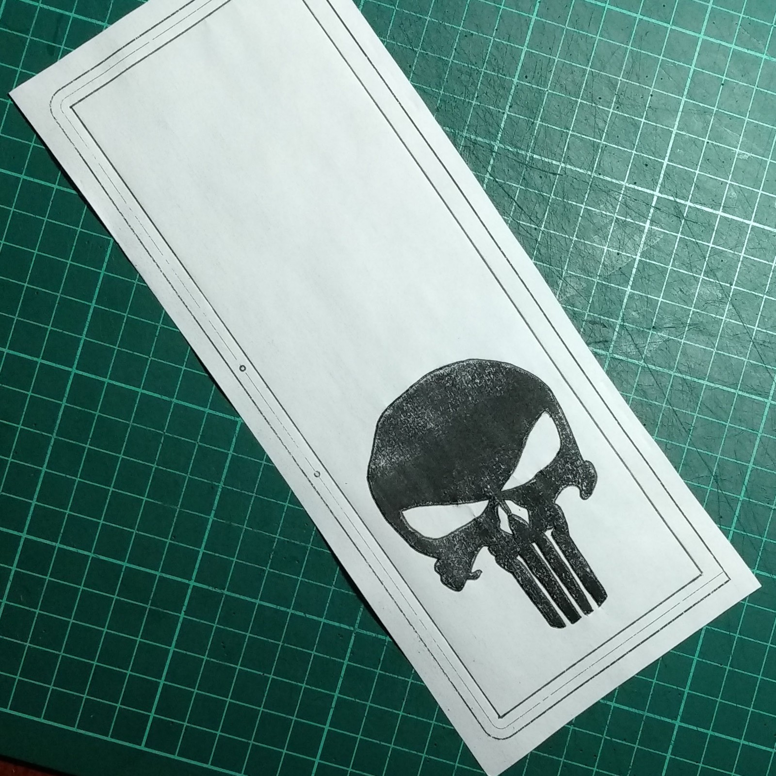 Punisher's wallet - My, Longpost, Leather, Embossing on leather, Handmade