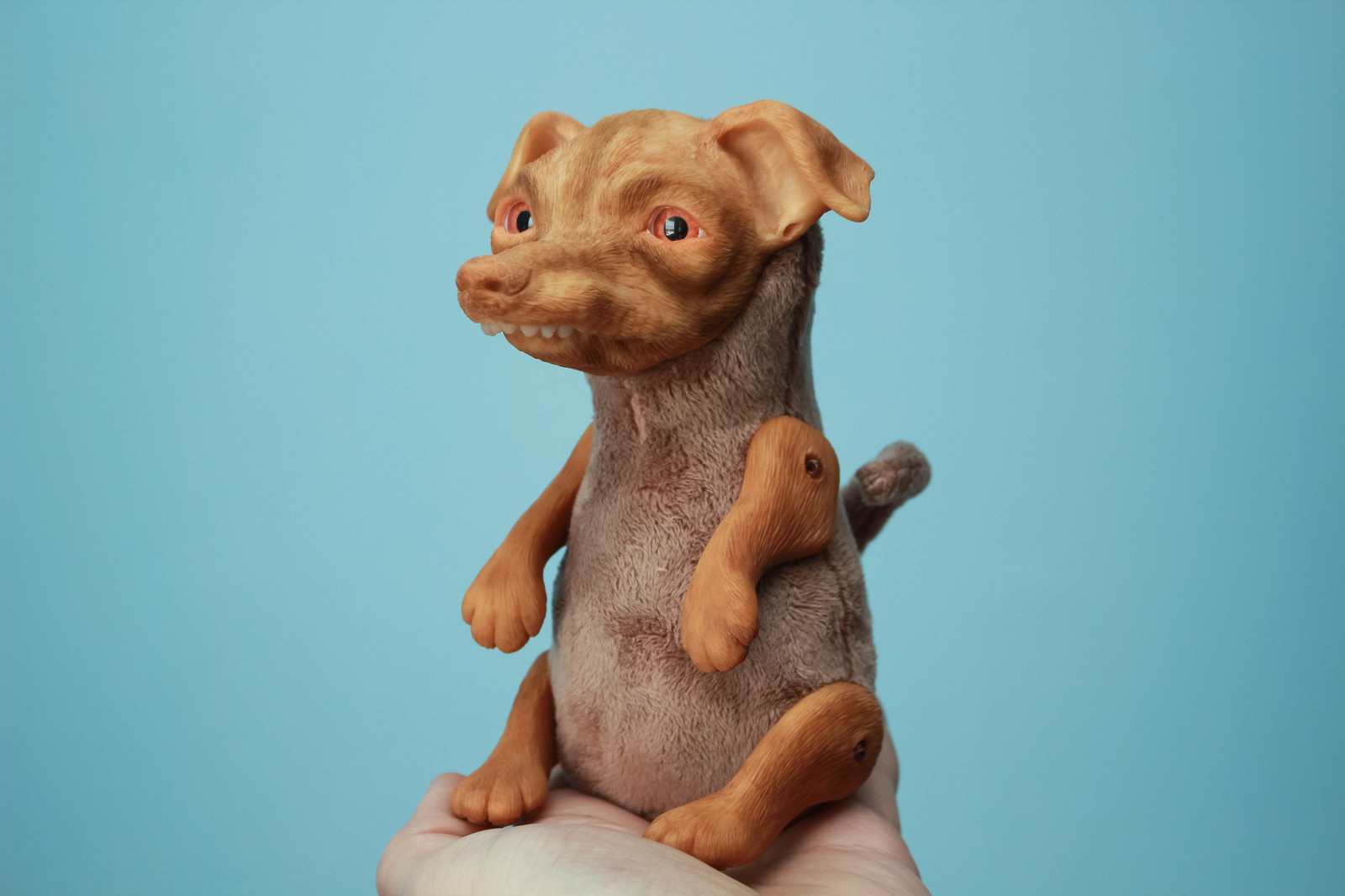 Ftiven - My, My, Handmade, , Dog, Author's toy, Needlework without process, Polymer clay, Longpost