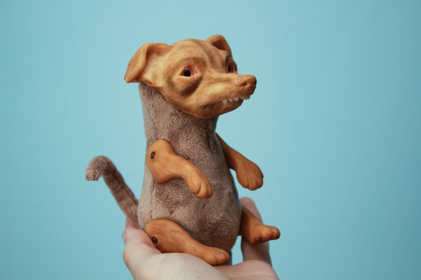 Ftiven - My, My, Handmade, , Dog, Author's toy, Needlework without process, Polymer clay, Longpost