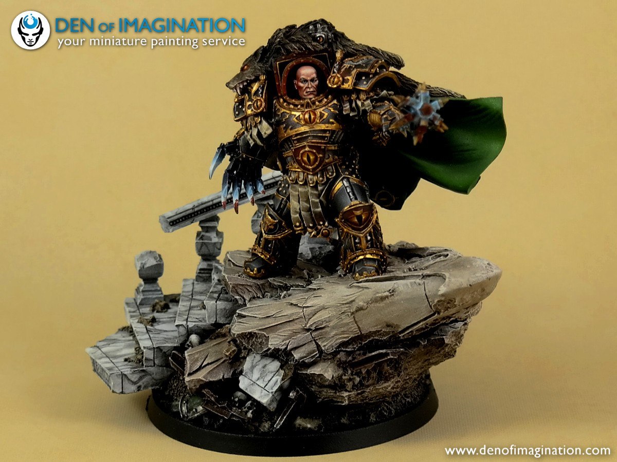 Horus, Primarch of the Sons of Horus by Den of Imagination - Warhammer 30k, Horus, Sons of Horus, Horus heresy, Wh miniatures, Longpost