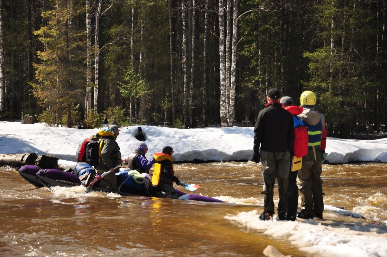 May rafting on Vizhay - My, River rafting, People on ice floes, May, Northern Ural, Video, Longpost, The photo