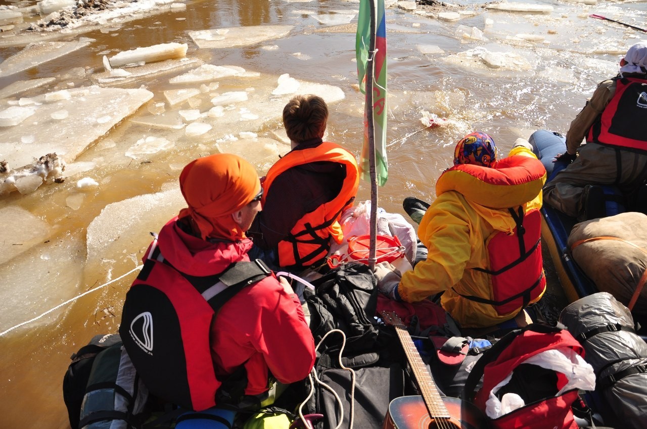 May rafting on Vizhay - My, River rafting, People on ice floes, May, Northern Ural, Video, Longpost, The photo