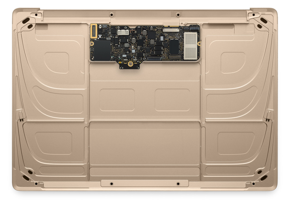 MacBook from the inside, no battery - Macbook, Entrails, Battery, Tag, Battery