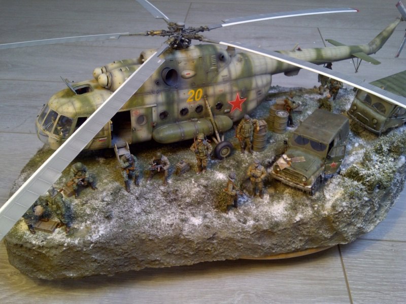 Workaholic MI-8. Diorama - Stand modeling, Modeling, Not mine, Mi-8, Diorama, Longpost, The photo