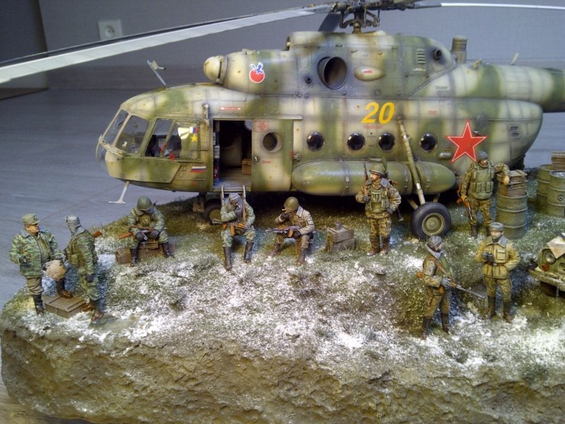 Workaholic MI-8. Diorama - Stand modeling, Modeling, Not mine, Mi-8, Diorama, Longpost, The photo