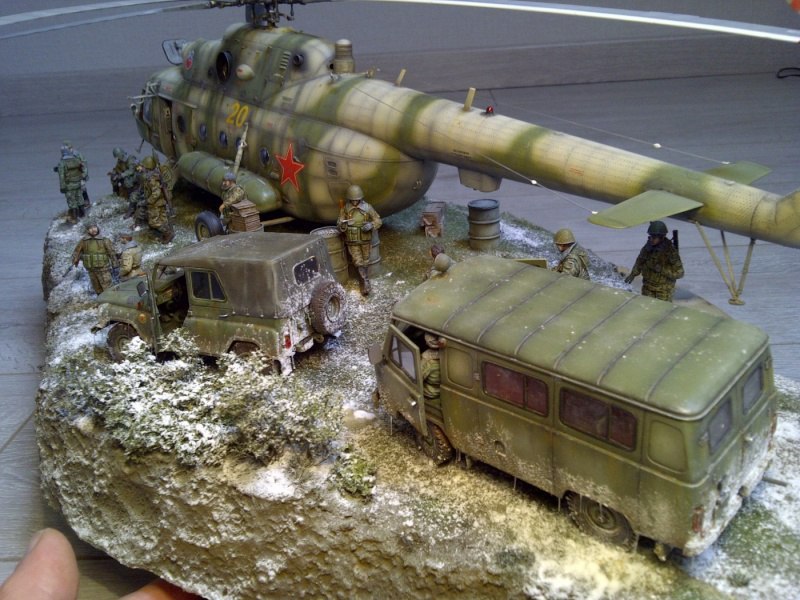 Workaholic MI-8. Diorama - Stand modeling, Modeling, Not mine, Mi-8, Diorama, Longpost, The photo