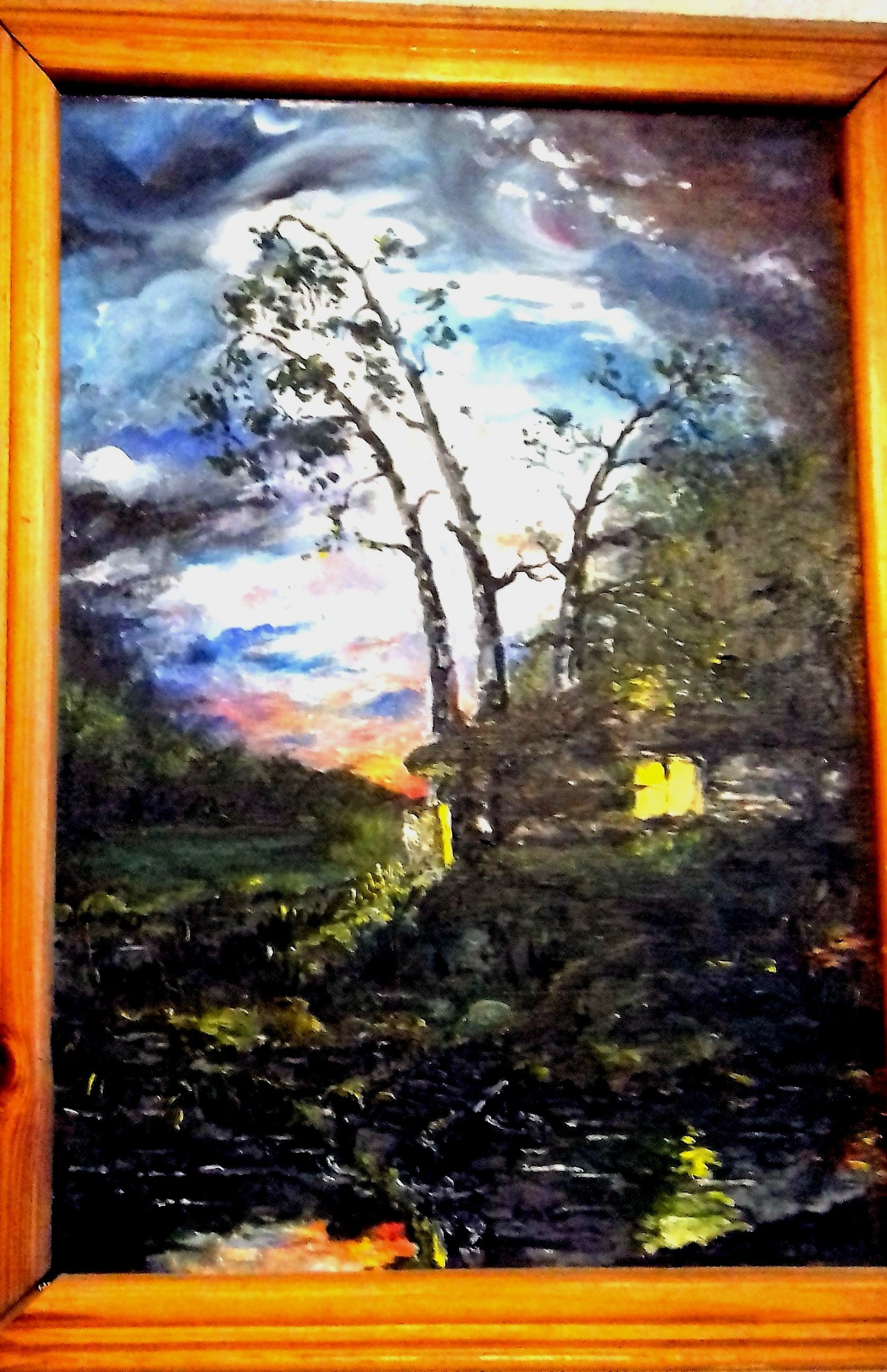 Gifts from the artist. - My, Oil painting, Landscape, Presents, Saturday, The photo, Longpost