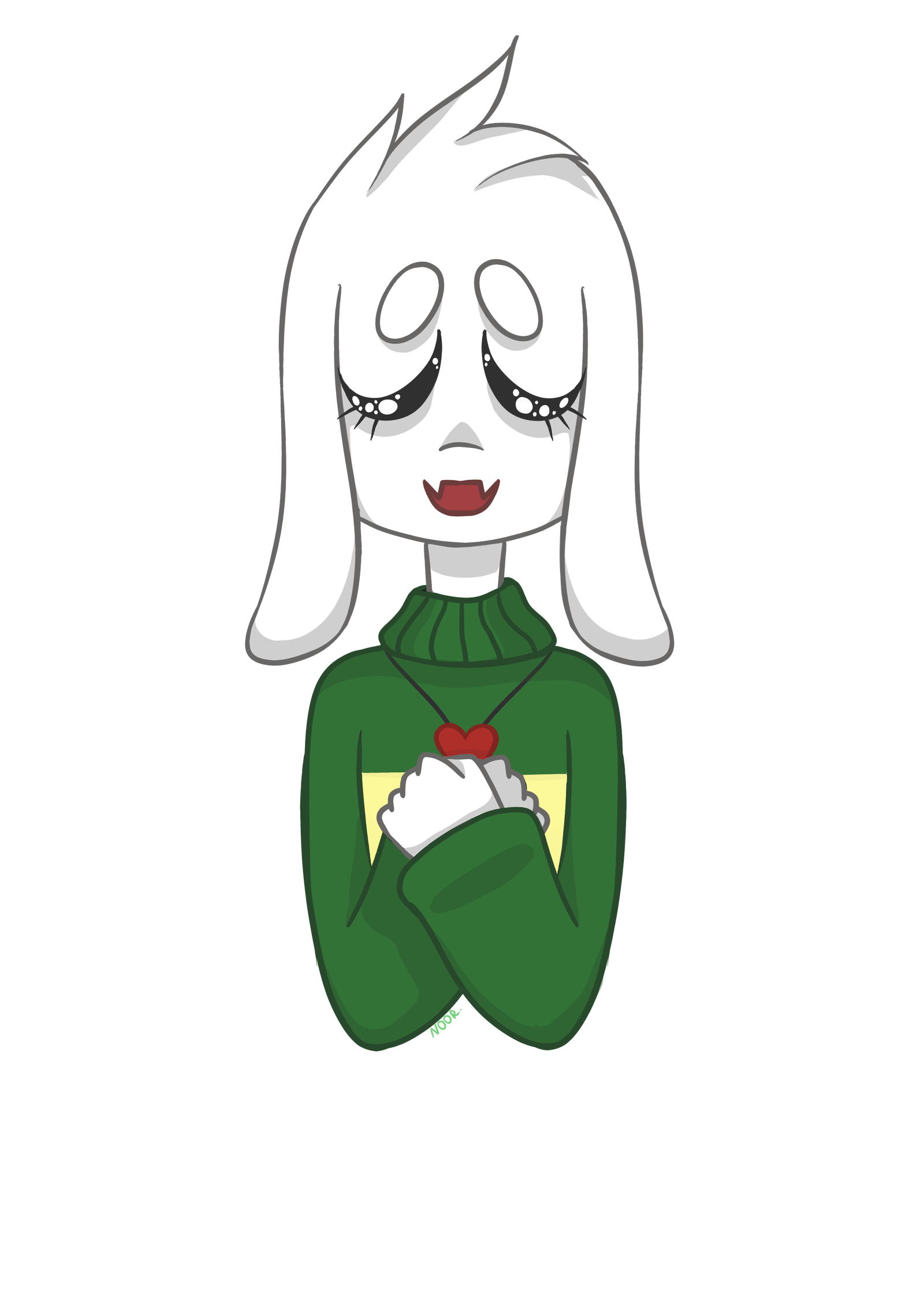 Your Best Friend - Моё, Asriel, Undertale, Undertale Art, Арт, SAI