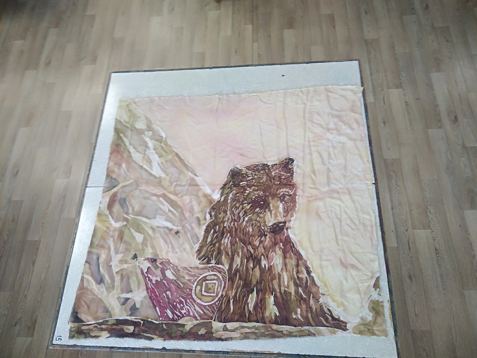 hot batik - My, Painting on fabric, Painting, Batik, Totem, The Bears, Hot batik, Needlework with process, Longpost