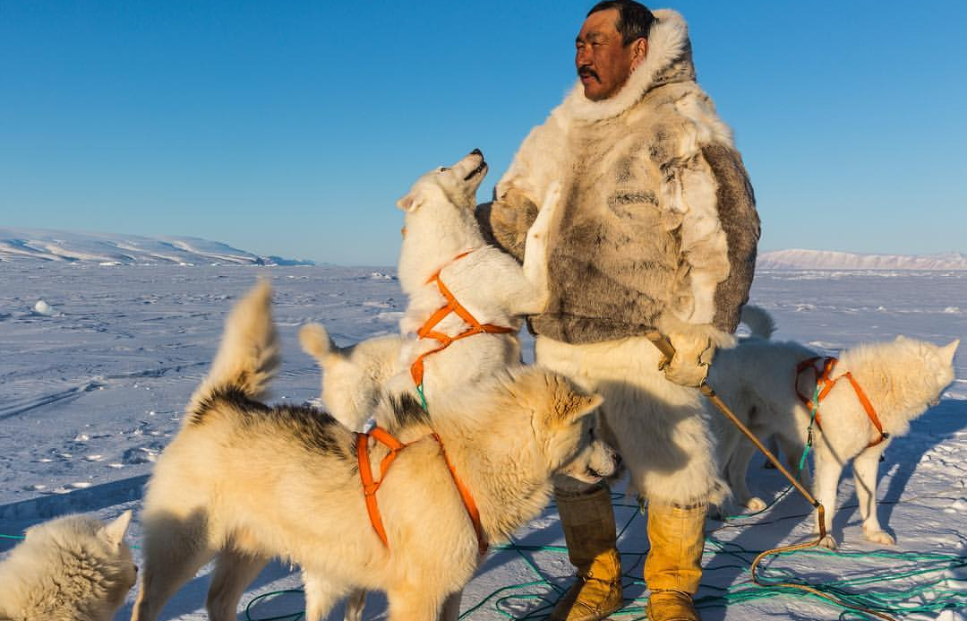 Greenland - Eskimos, Dogs and people, Greenland